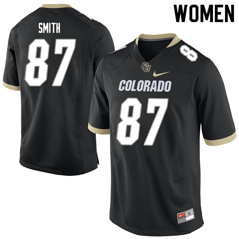 Women #87 Alex Smith Colorado Buffaloes College Football Jerseys Sale-Black